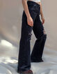WEST OF MELROSE Destructed Wide Leg Womens Jeans image number 4