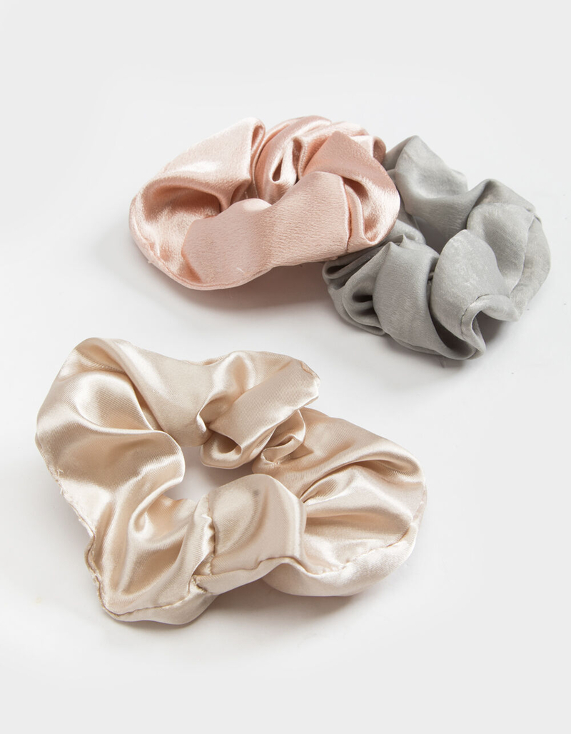 FULL TILT 3 Piece Multi Satin Scrunchies image number 0