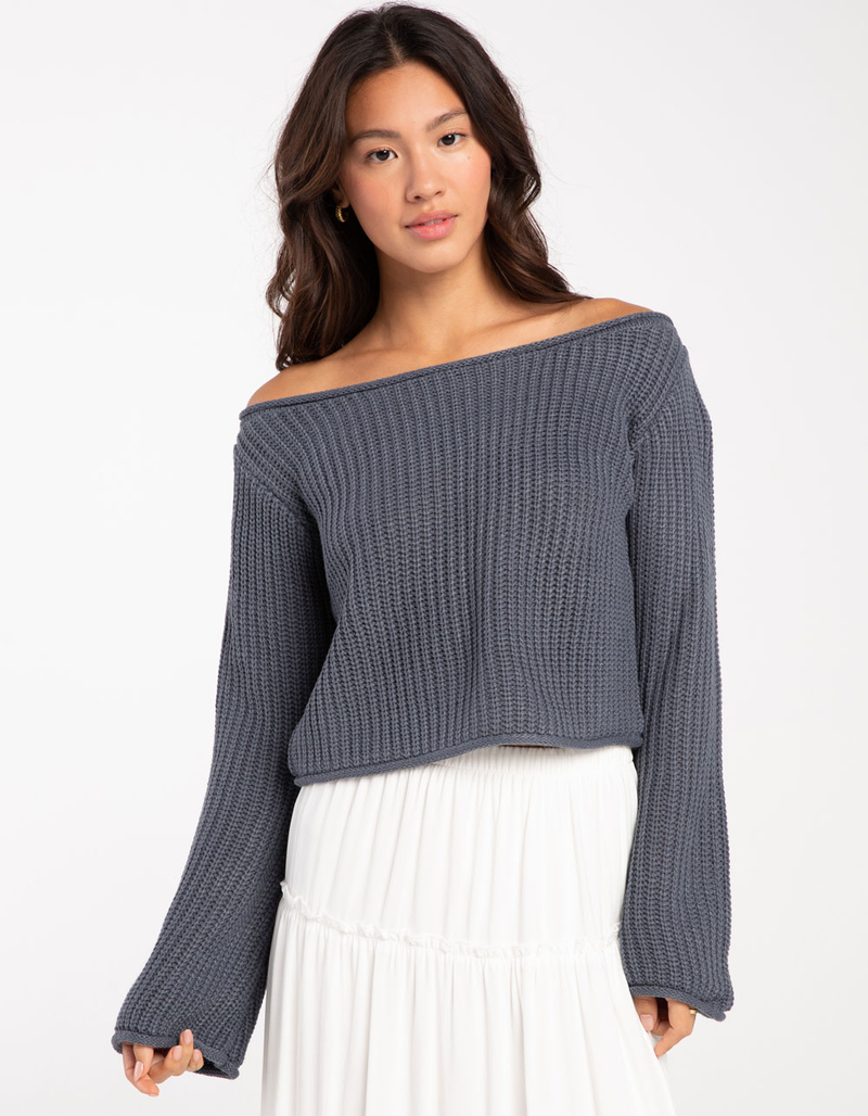 RSQ Womens Off The Shoulder Sweater image number 0