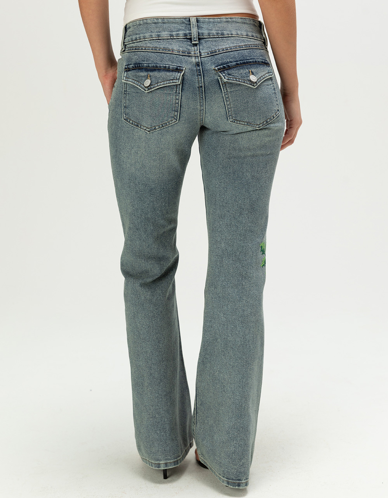 WEST OF MELROSE Womens Rhinestone Bootcut Jeans image number 3
