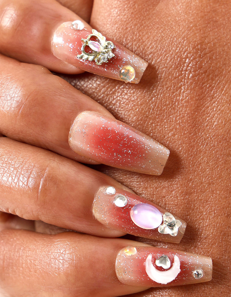 NEVER HAVE I EVER Celestial Moon - Coffin Press-On Nails image number 2