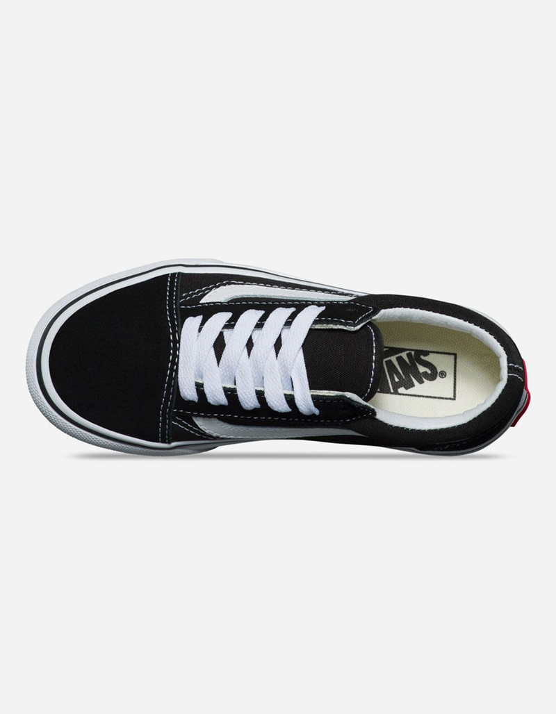 VANS Old Skool Platform Black & True White Kids Shoes image number 2