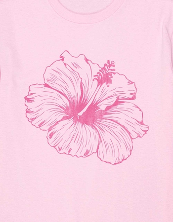HIBISCUS Bloom Distressed Unisex Kids Tee Alternative Image