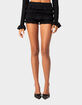EDIKTED Lindsay Ruffle Knitted Womens Shorts image number 1