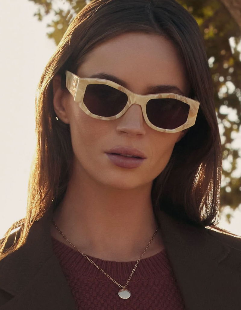 DIFF EYEWEAR Zoe Milk N Honey Brown Sunglasses image number 5