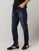EAST POINTE Knit Indigo Mens Moto Jogger Pants image number 2