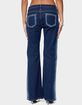 EDIKTED Airbrushed Low Rise Flared Jeans image number 3