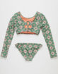 O'NEILL Thalia Tile Long Sleeve Girls Crop Rash Guard Set image number 3