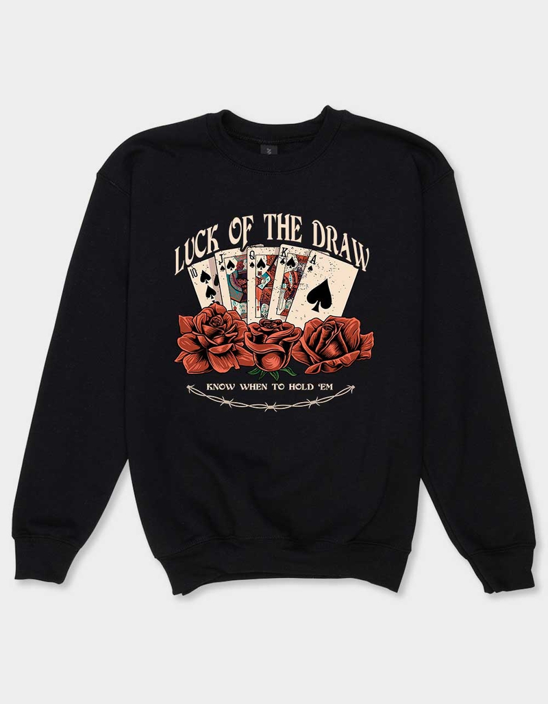 LUCK Hold Em Unisex Kids Crewneck Sweatshirt image number 0