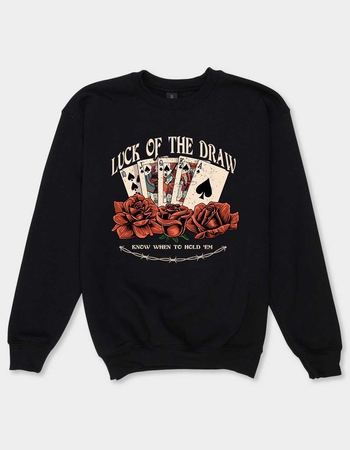 LUCK Hold Em Unisex Kids Crewneck Sweatshirt Primary Image