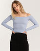 RSQ Womens Off Shoulder Long Sleeve Top image number 1