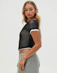TRUE RELIGION Layered Mesh Wing Womens Tee image number 3