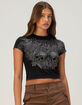 AFFLICTION Rhinestone Womens Baby Tee  image number 1