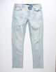 RSQ Mens Slim Taper Destroyed Light Vintage Jeans image number 1