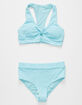 FULL TILT Knot High Waisted Girls Light Blue Bikini Set image number 1