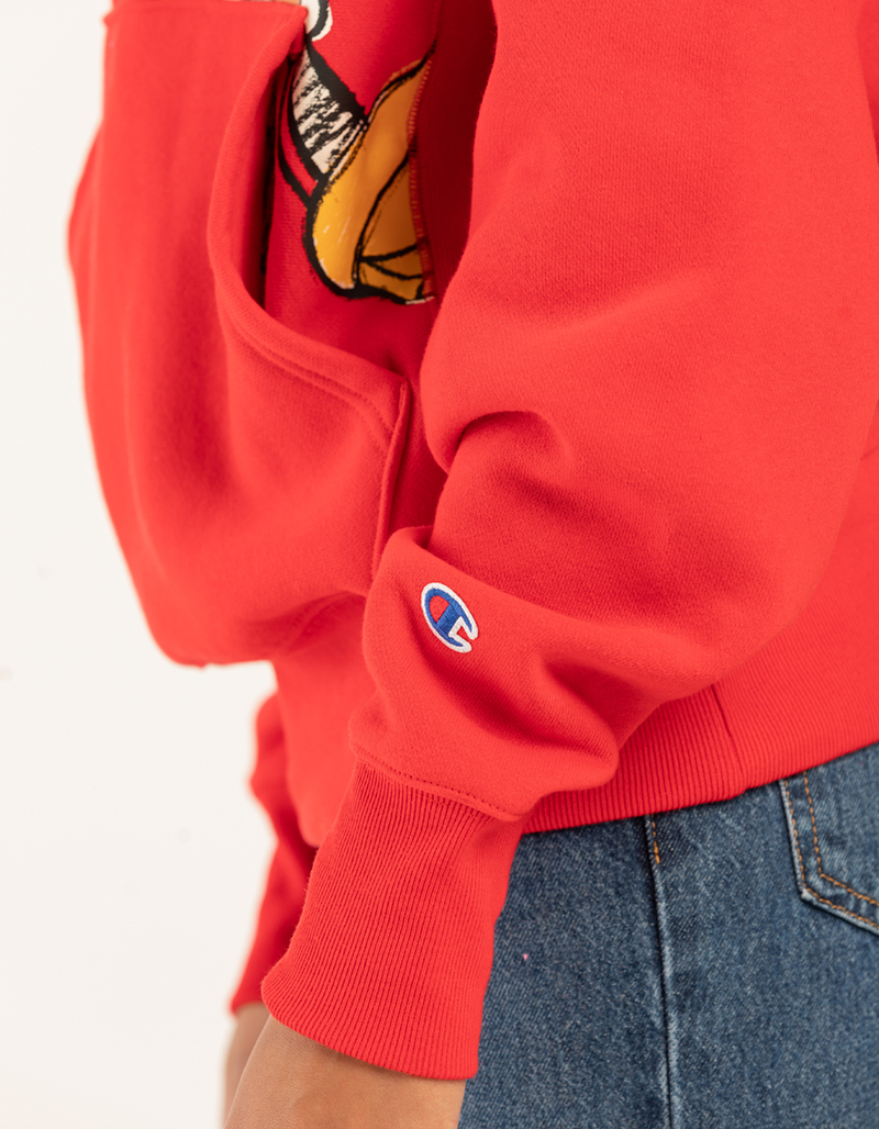 CHAMPION x Disney Mickey and Minnie Reverse Weave Womens Hoodie image number 4