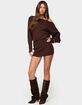 EDIKTED Eve Off Shoulder Knit Mini Dress image number 1