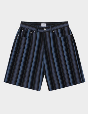 OBEY Baja Stripe Mens Baggy Denim Shorts Primary Image
