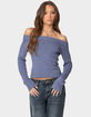 EDIKTED Elona Off Shoulder Knit Top image number 1