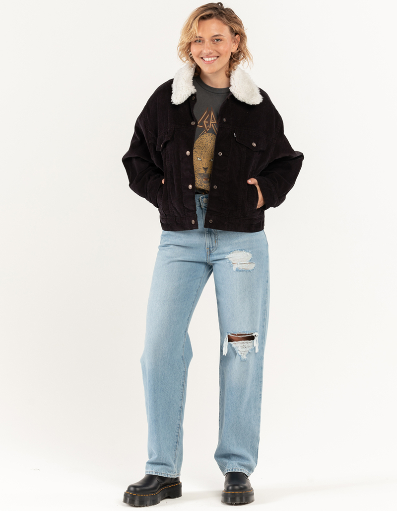 LEVI'S Womens Sherpa Baggy Trucker Jacket image number 3