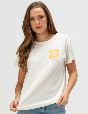 ROXY Hibiscus Block Womens Boyfriend Tee Alternative Image