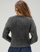 RSQ Womens Washed Cable Knit V-Neck Sweater image number 4