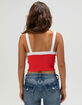 TRUE RELIGION Embroidered Contrast Rib Womens Tank Top image number 4