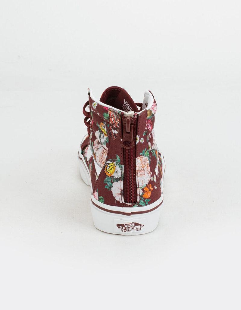 VANS Butterfly Floral Sk8-Hi Zip Juniors Shoes image number 3