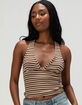 NECTAR CLOTHING Stripe Womens Halter Top image number 1