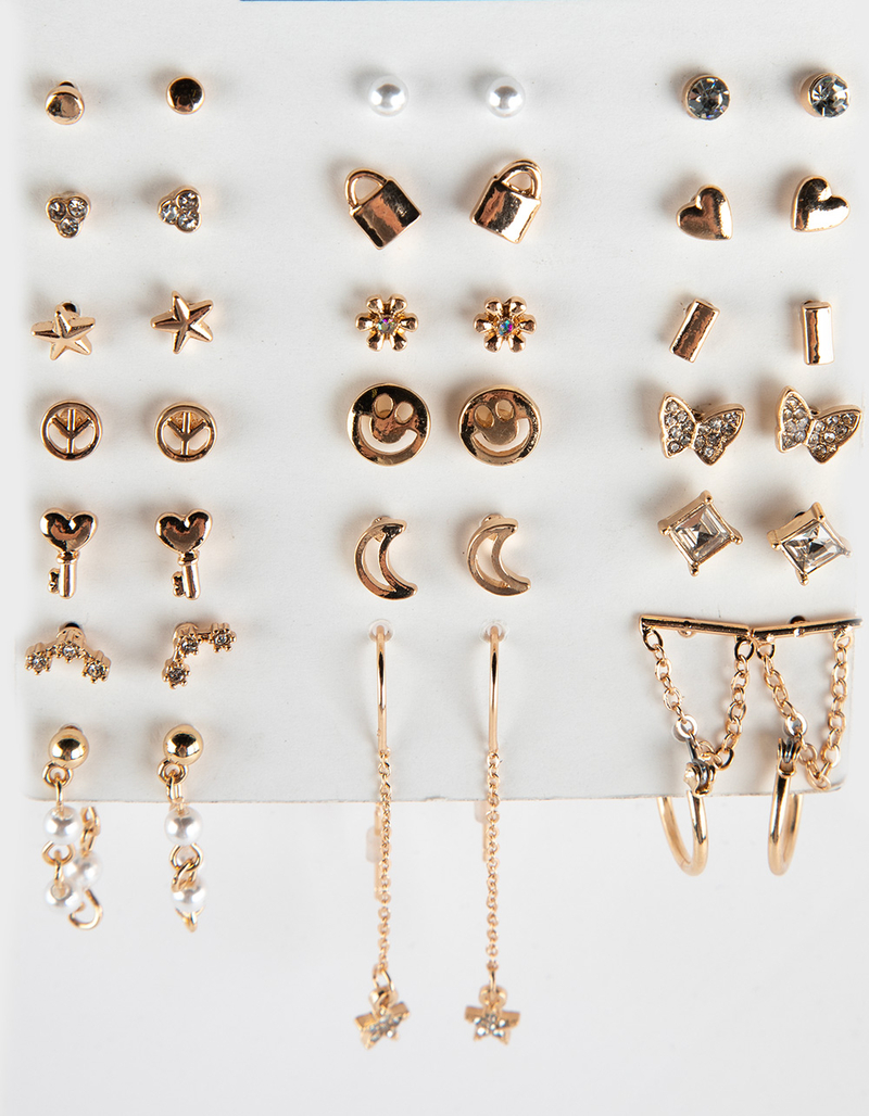 FULL TILT 20 Pack Butterfly Pearl Huggie Earrings image number 0