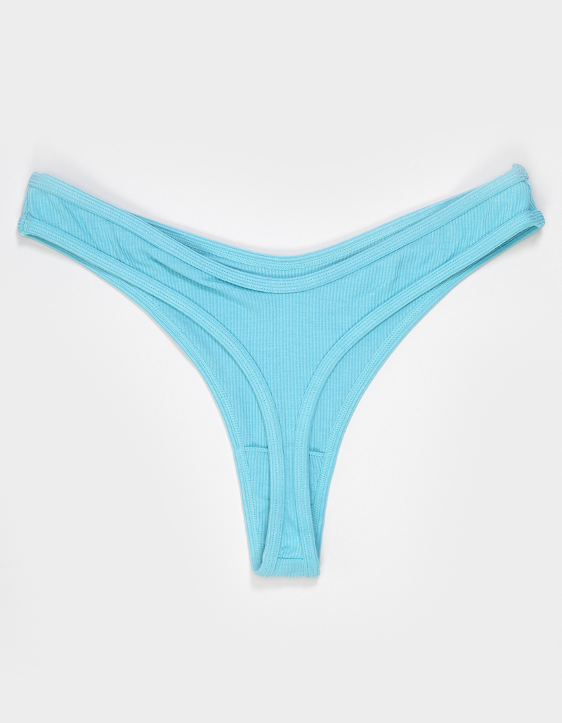 FULL TILT High Leg Rib Thong image number 1