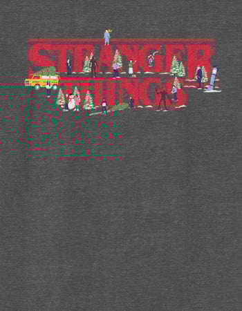STRANGER THINGS Christmas Scene Unisex Kids Tee Alternative Image