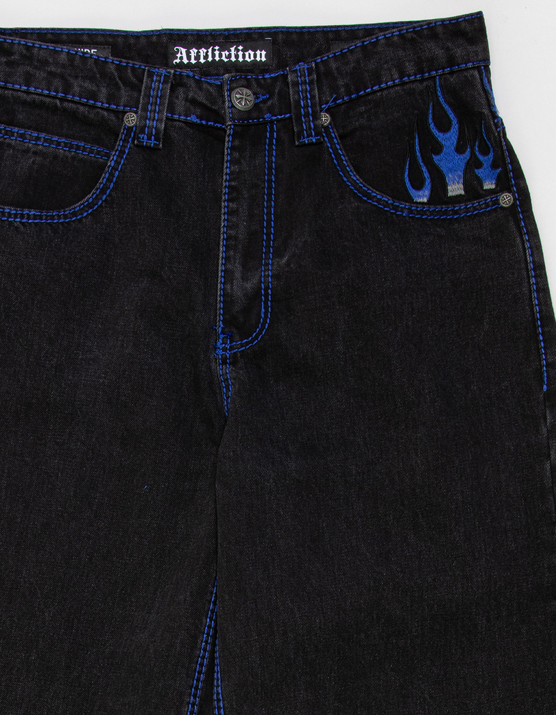 AFFLICTION Flameful Faith Mens Wide Leg Jeans image number 2