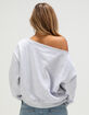 RSQ Womens 26 Off The Shoulder Sweatshirt image number 3