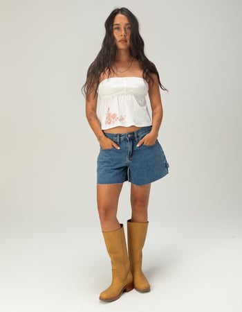 RSQ Womens Henley Doll Tube Top Alternative Image