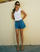RSQ Womens Low Rise Baggy Carpenter Shorts image number 8
