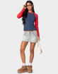 EDIKTED Tommi Raglan Long Sleeve Tee image number 2