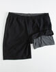 HOLLYWOOD Ultimate Mens Black Compression Lined Hybrid Shorts image number 3