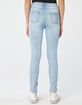 RSQ High Rise Ankle Skinny Exposed Button Girls Light Wash Jeans image number 4