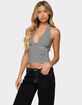 EDIKTED Sage Striped Halter Top image number 2