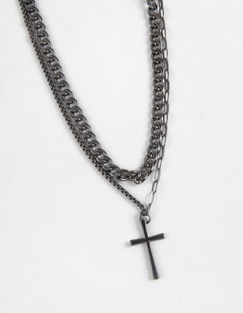 RSQ 2 Piece Cross Chain Necklace Alternative Image
