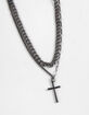 RSQ 2 Piece Cross Chain Necklace image number 2