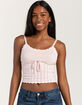 LOVE KNITS NYC Pointelle Rib Womens Tank Top image number 1