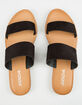SODA Double Strap Black Womens Sandals image number 2