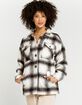 LOVE TREE Plaid Sherpa Womens Jacket image number 1