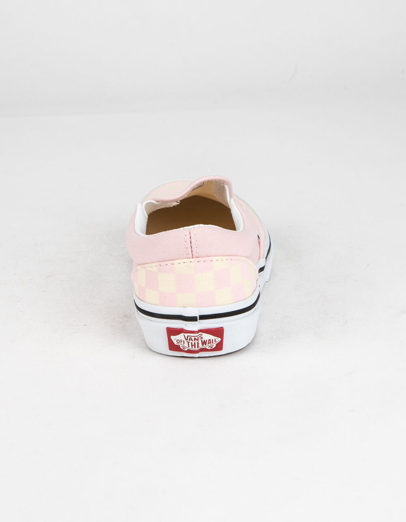 VANS Classic Checkerboard Slip-On Pink & White Girls Shoes image number 4