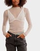 FREE PEOPLE Minding My Business Womens Sheer Long Sleeve Top image number 1