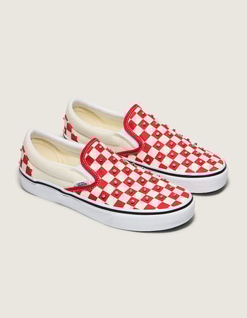 VANS Classic Slip-On Checkerboard Rhinestone Womens Shoes Alternative Image