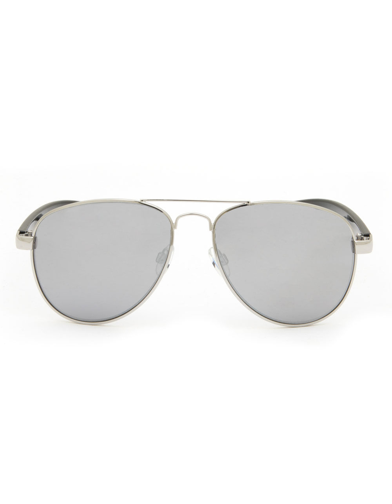 BLUE CROWN Mirror Silver Aviator Sunglasses image number 1