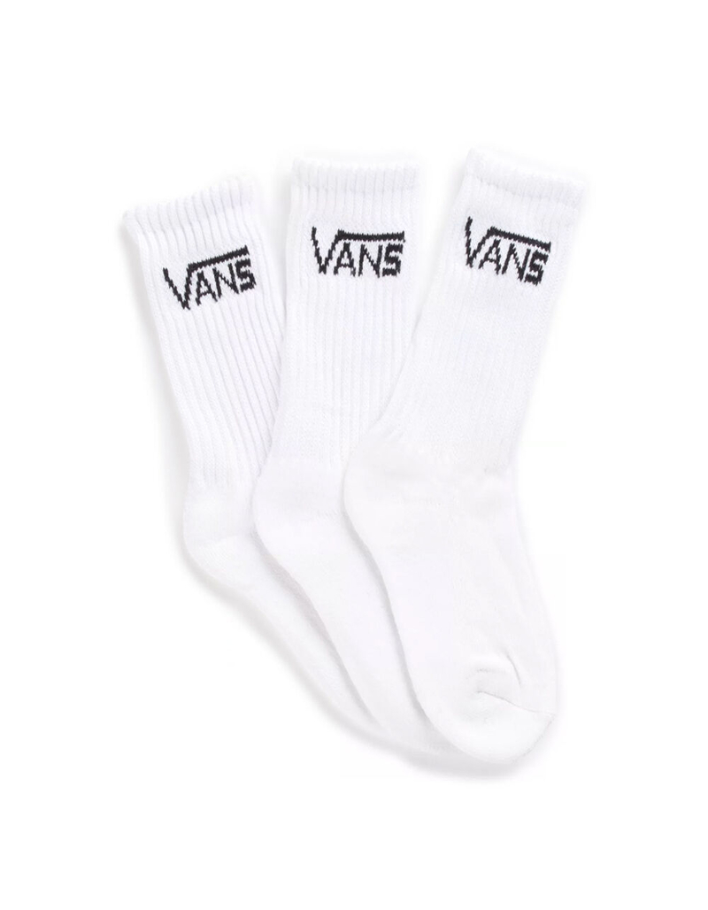 VANS Classic 3 Pack Kids Crew Socks image number 0